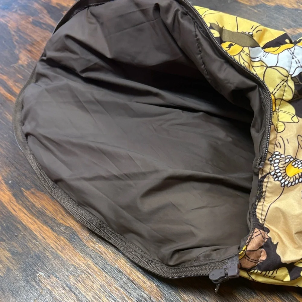 Zara‎ Floral Puffer Jacket in Yellow and Brown